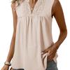 European Style Summer Fashion V-Neck Color Block Casual Sleeveless