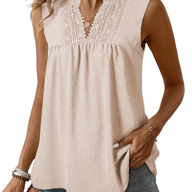 European Style Summer Fashion V-Neck Color Block Casual Sleeveless
