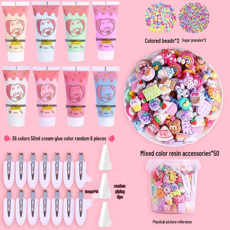 Dziecięcy zestaw do samodzielnego robienia spinek do włosów: Urocze żywiczne akcesoria do ręcznie robionych spinek do włosów