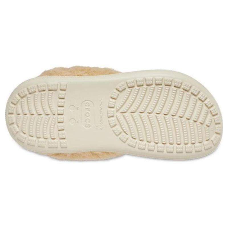 Crocs Warm Fleece Warm Low Top Casual Shoes Unisex White The Plush Part is Not Removable