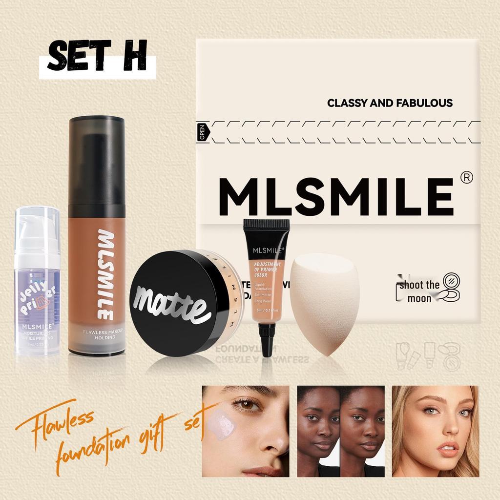 Exclusive 5-Piece Matte Foundation & Loose Powder Beginner Makeup Set