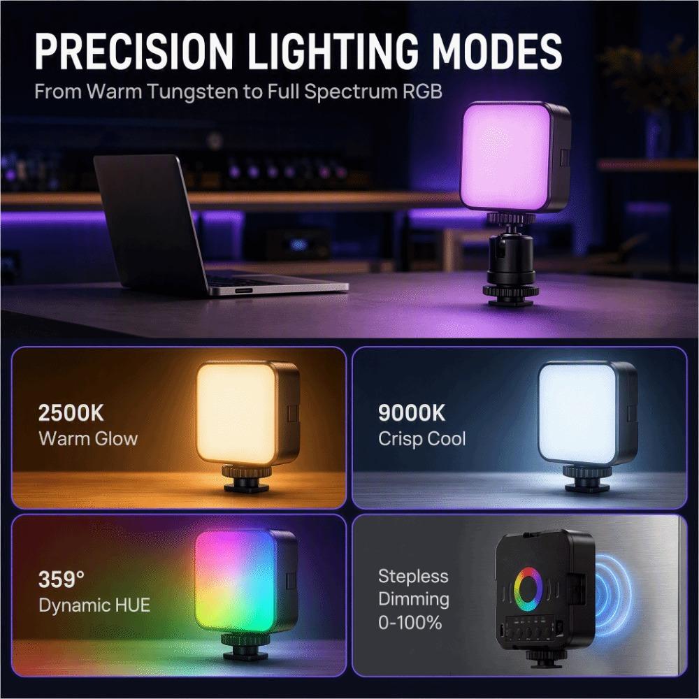 Mini Camera Fill Light Portable Fill Lamp Vlogger LED Video Light Photography
