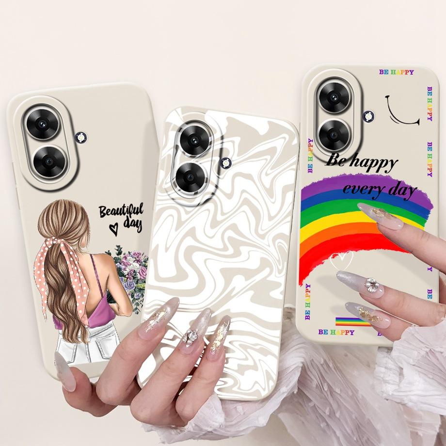For Realme Note 60 Case Cover Realme Narzo N61 Soft Silicone TPU Flower Butterfly Girly Fashion Painting Realme Note60 Funda