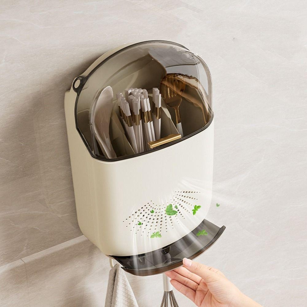 Large Capacity Tableware Storage Holder Wall Mounted Chopstick Drain Racks  for Home
