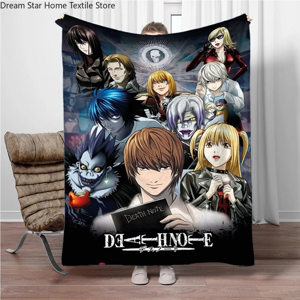 Japanese Anime Blanket DEATH-NOTE Children Warm Soft Blankets for Sofa Bed Cover Blanket Suitable for Birthday Souvenir Gifts