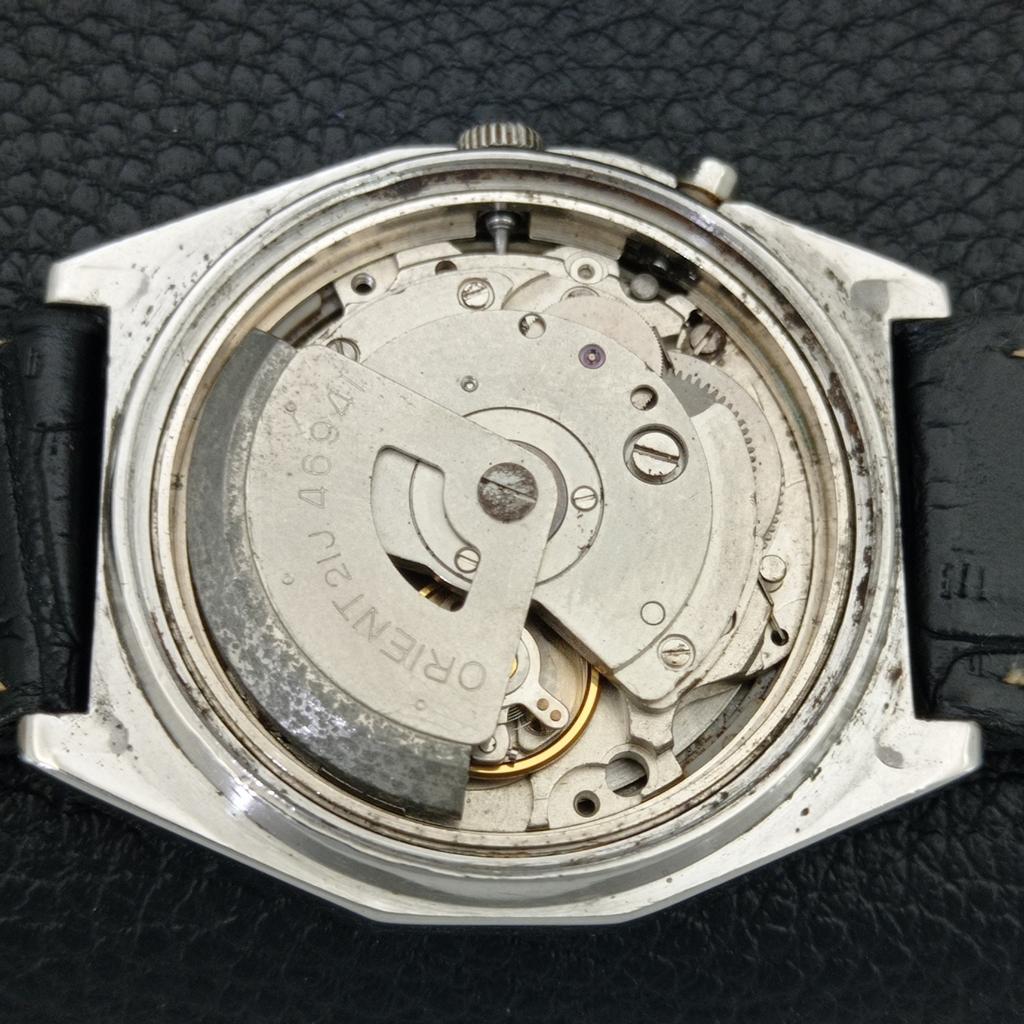 AUTOMATIC 46941 VINTAGE ORIENT CRYSTAL JAPAN MENS ORIGINAL DIAL WATCH a704893-1