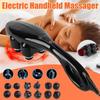 Elektrisk handhållen massageapparat med 4 huvuden Infraröd Body Nacke Ryggmassage Hammer Set