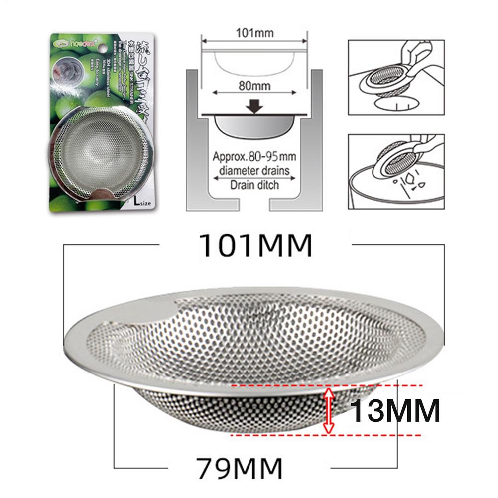 Kitchen Sink Filter Sink Mesh Strainer Stainless Steel Sink Strainer Bathroom Sink Strainer Kitchen Bathroom Floor Drain Mesh