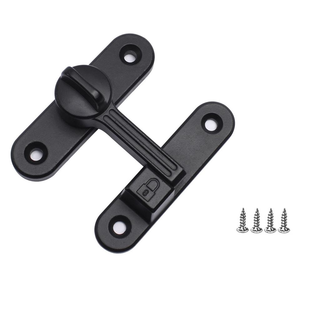 90/180 Degree Barn Door Lock Zinc Alloy Flip Safety Door Lock Antitheft Buckle Door Bolt Safety Sliding Barn Door Lock
