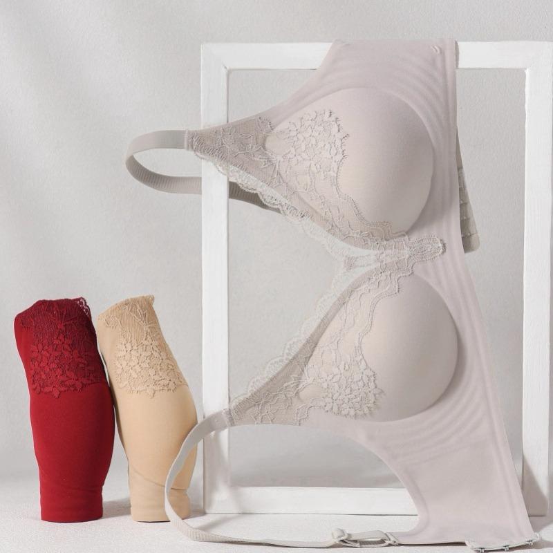 French Seamless Push Up Lace Thin Comfort Bra