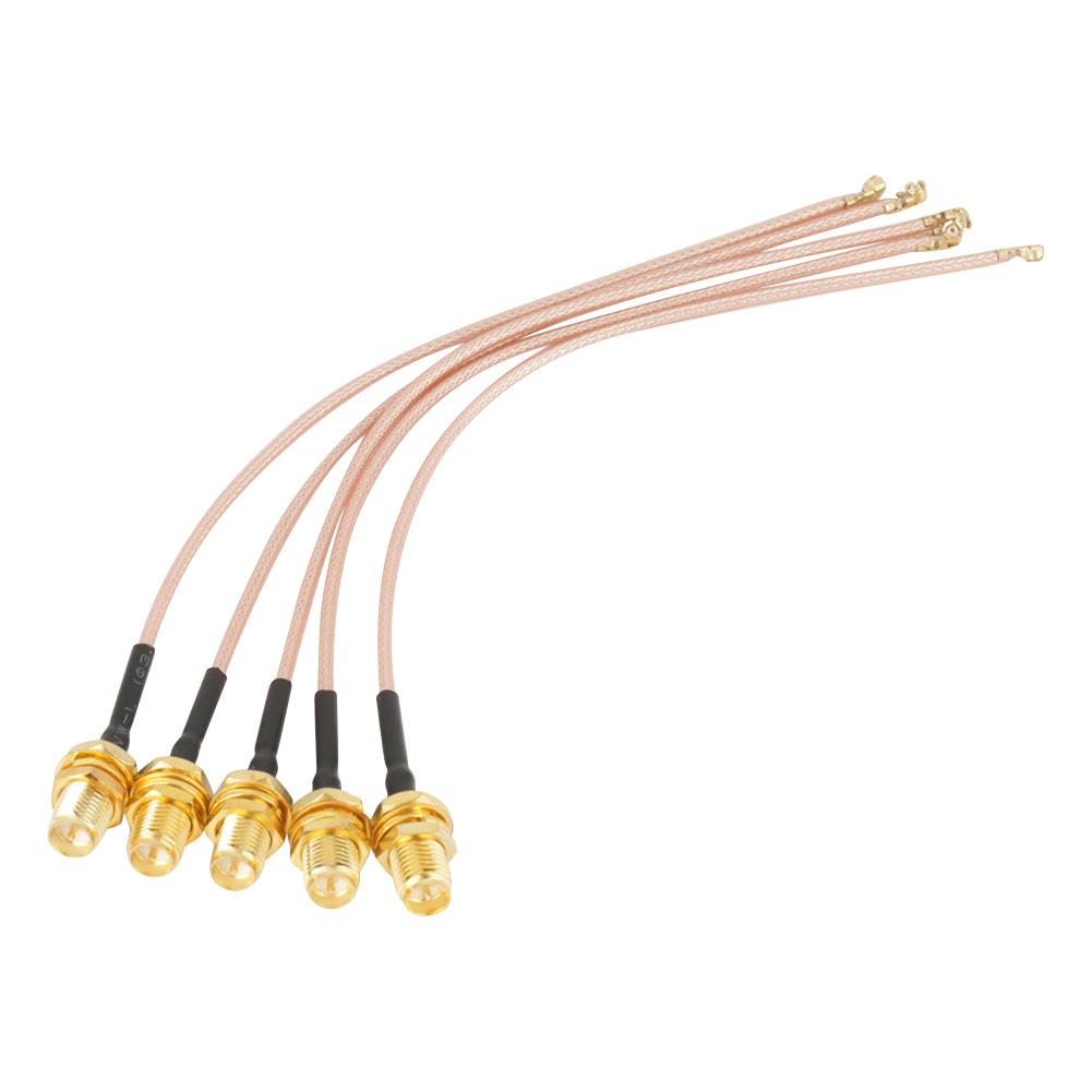 5Pcs RPSMA Female RF Antenna Coax Coaxial Cable Connector 50 Ohm 15cm