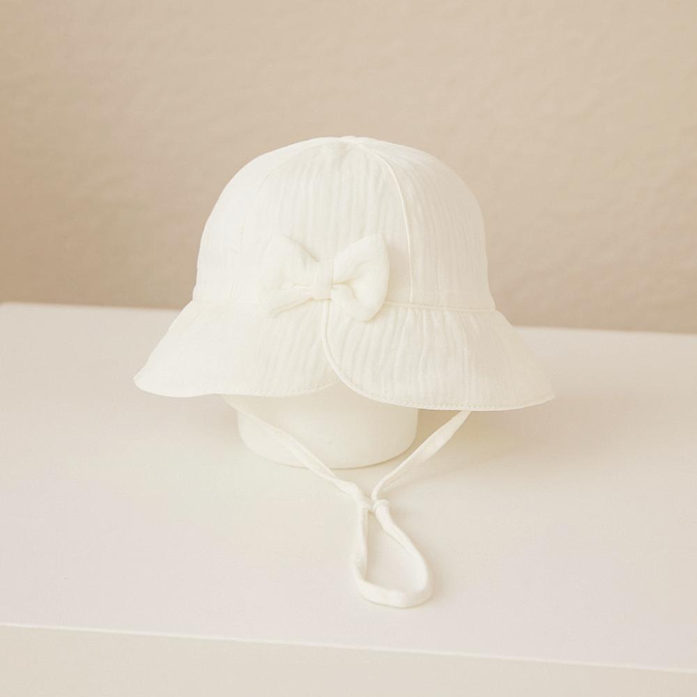 Bowknot Baby Sunhat Cotton Infant Fisherman Hat Comfortable Toddle Bucket Hat  Boy