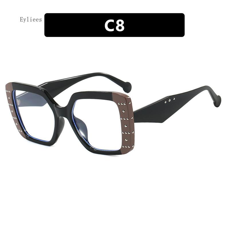 

High Quality Anti- Blue-Ray Spectacles Simple Large Square Frames Spectacles Female s Commuting Anti- Blue-Ray PC Goggles Óculos