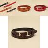 Premium Cow Leather Ladies Fashion Belt With Round Shape Buckle For Office Use