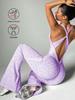 Leopard Print Seamless Bodysuit Yoga Wear for Women - Fitness Sports Casual Outerwear