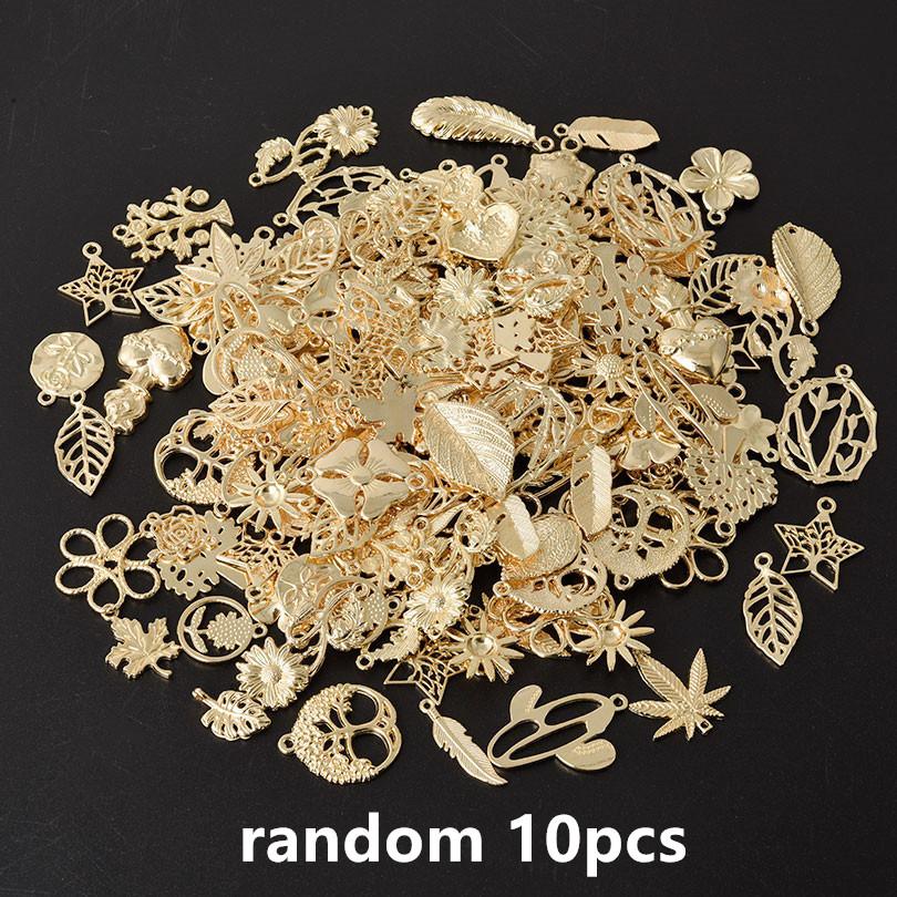

DIY Mix Charm Flower Tree Leaf Plant Charms For Jewelry Making Earrings Bracelets Necklace Bulk Handmade Pendant Materials Craft
