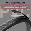 NFHK Cable Male To Male 10Gbps Flat Slim FPC Data Power Cable 5V3A for and Disks USB3.1 Type-A Type-C USB-C Laptops, Phones, (100cm)