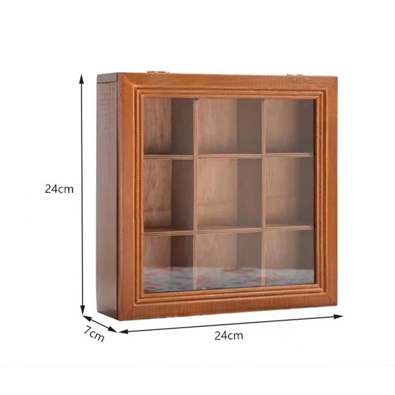 Square Acrylic Transparent Display Storage Box For Home Desk Organizer Nine Grid Storage Box For Accessories And Jewelry Management