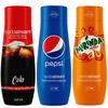 Conjunto de 3 concentrados SodaStream Cola+Pepsi+Mirinda