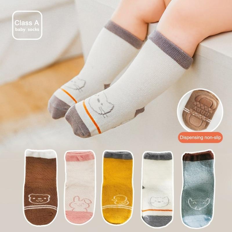 Baby-Cartoon-Socken in der Mitte der Wade, gekämmte Baumwollsocken, Babystrümpfe, lange Socken