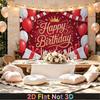 Party Backdrop Happy Birthday Birthday Red Photo Booth Background Front Door Decor