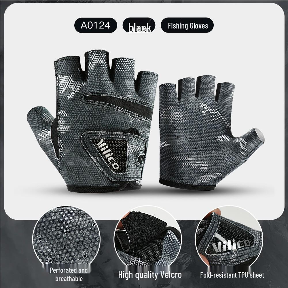 Cycling and Fishing Three-Finger Gloves: Wear-Resistant, Non-Stick, Non-Slip.