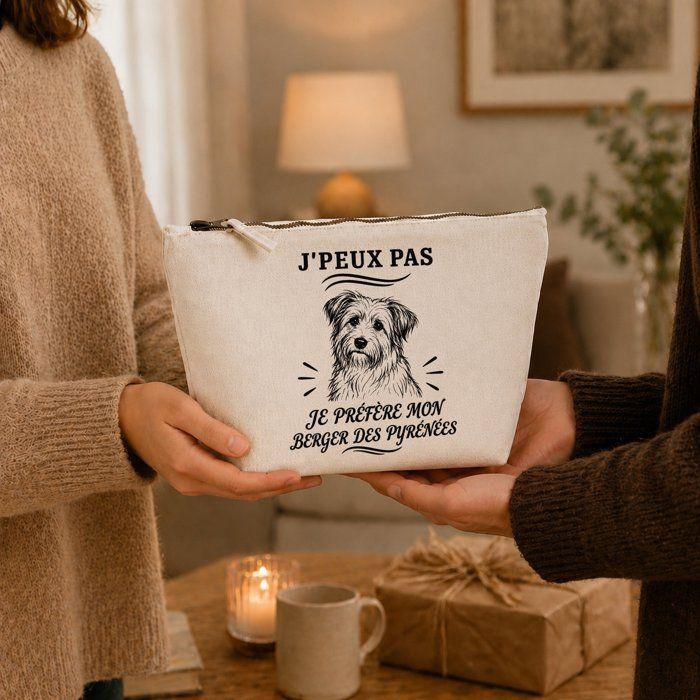 Trousse de toilette - PLANETEE - J’peux pas minimaliste - 100% coton - Beige 3 L - Impression DTG durable