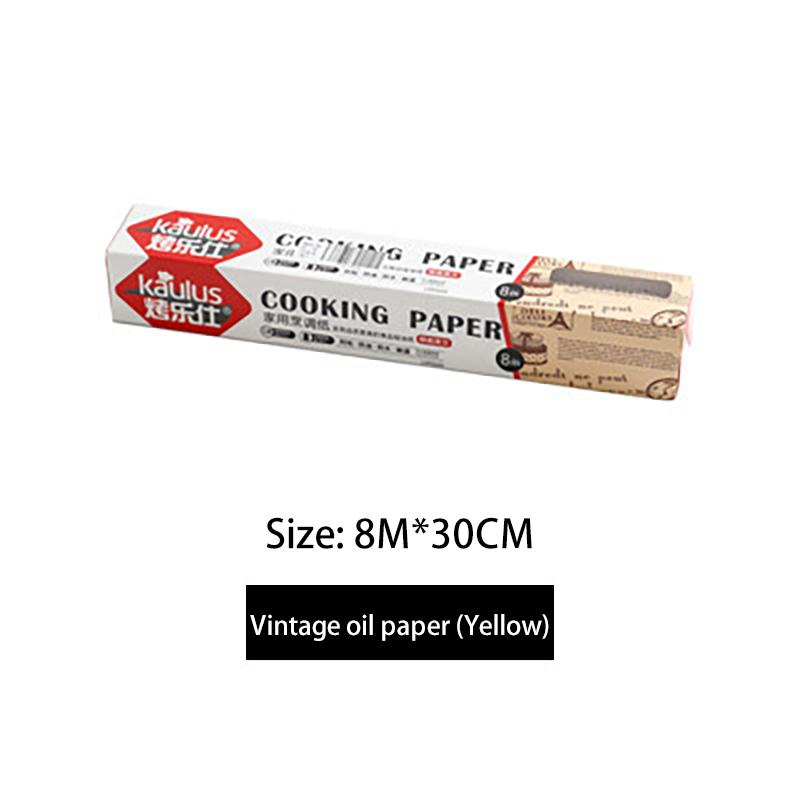 Silicone Oil Paper Baking Greaseproof Paper Brown And White Natural Food Grade Retro Newspaper Style Pad Paper Baking Tools