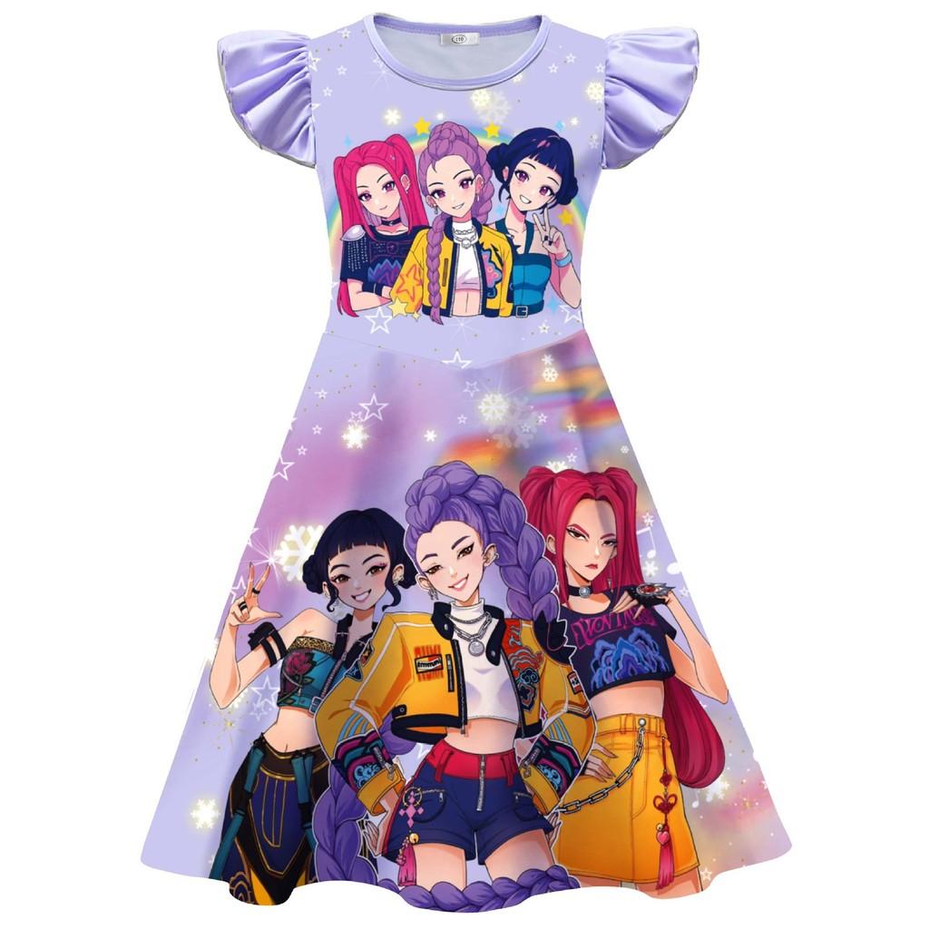 

Дитяче дівчаче POP Rumi Zoey Mira Плаття повсякденне з принтом та рукавами-воланами 150cm