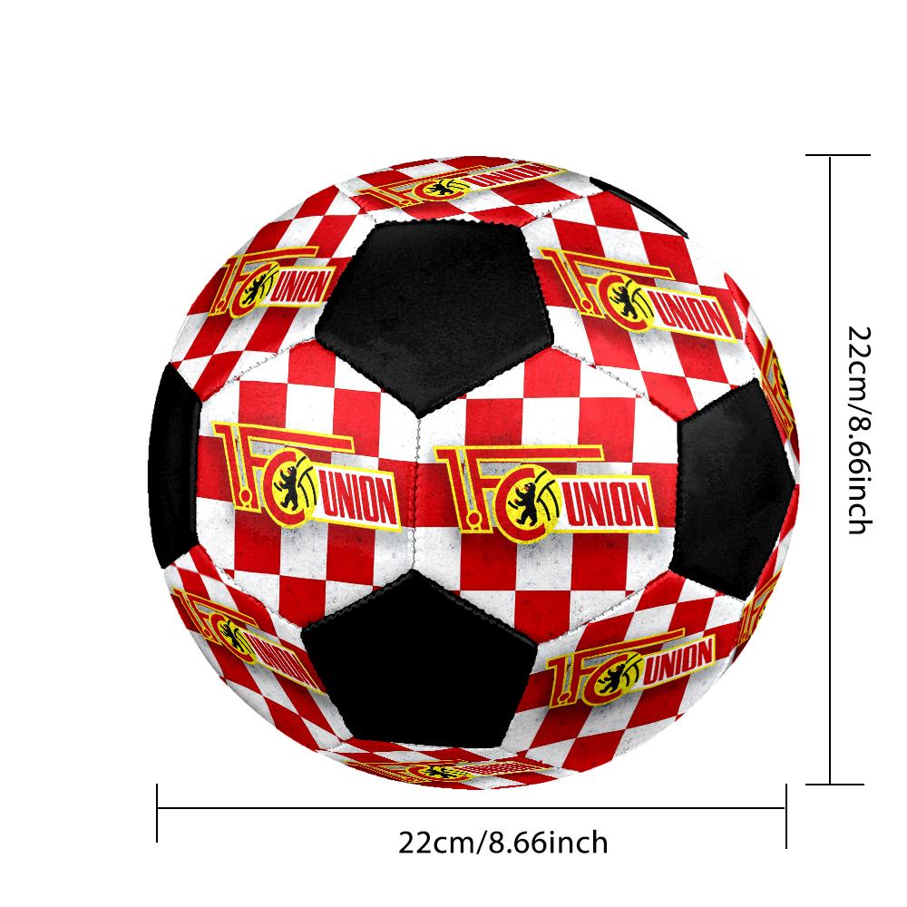 Union Berlin Hallenfußball Ball Bunt Maschinengenäht PVC Größe 5 Teamtraining Wettkampfbereit Langlebig Hoher Rückprall Coole Sportgeschenk