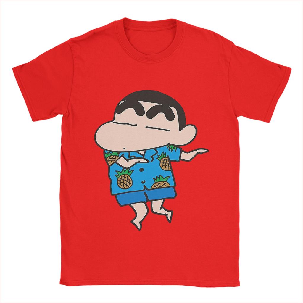 Crayon Shin-chan T-Shirt Men Awesome Cotton Tee Shirt Crew Neck Short Sleeve T Shirts Printing Tops