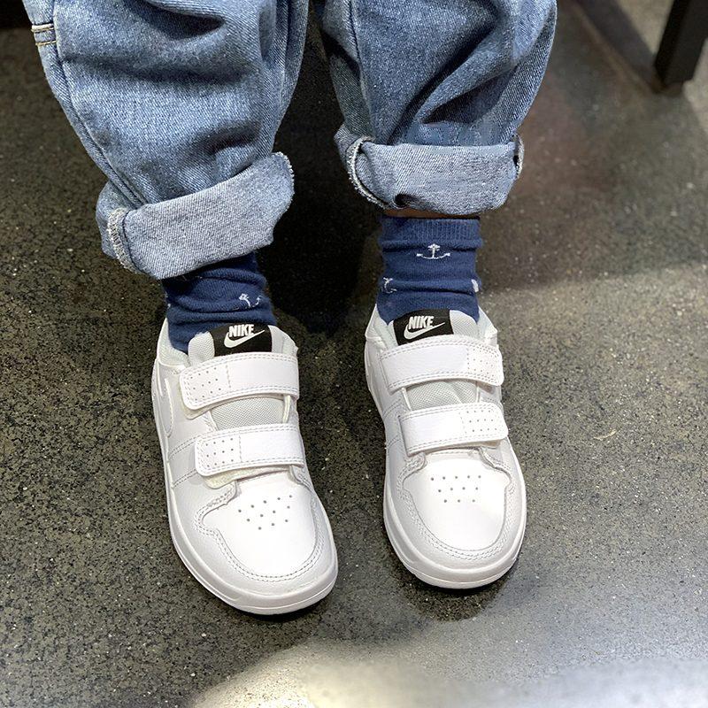 Nike Pico 5 Abrasion Resistant Low top Kids' Skateboarding Shoes White Children Aged 3 7 Years Old AR4161-100