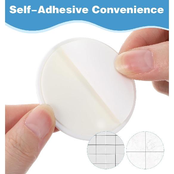 6Pcs Shower Curtain Clip, Self-Adhesive Shower Curtain Clips for Ide Shower Set for Home Hotel and Apartment Bathrooms