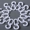 Pack Of 100 Curtain Rings with Clip 30mm Inner Diameter Plastic Hooks For Poles And Rod Drapery And Shower Hanging