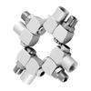 4Pcs 1/4NPT Thread Universal Swivel Connector Pneumatic Connector  Air Pipe Connection