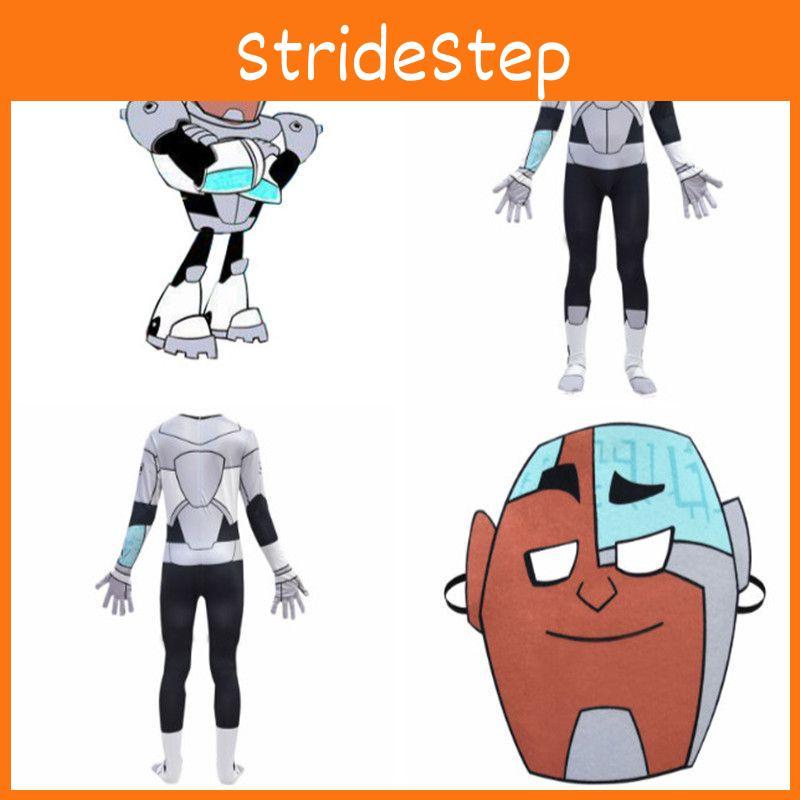 Eye-catching Teen Titan Cyborg Costume For Boys Perfect For Superhero Cosplay Events