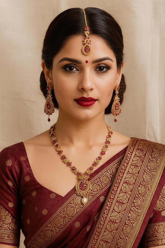 Touchstone Women's Indian Jewelry Set, Maang Tikka Wedding Guest Gold Necklace, Bollywood Jewelry Set, Pageant Elegant Prom Bride Accessory, Western