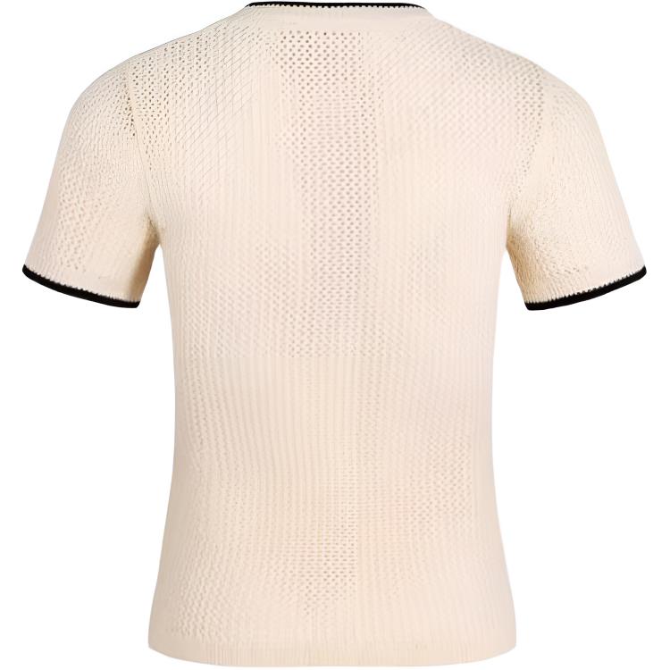 adidas Womens Premium Crochet Cali T-Shirt Wonder White Women Streetwear JD1076