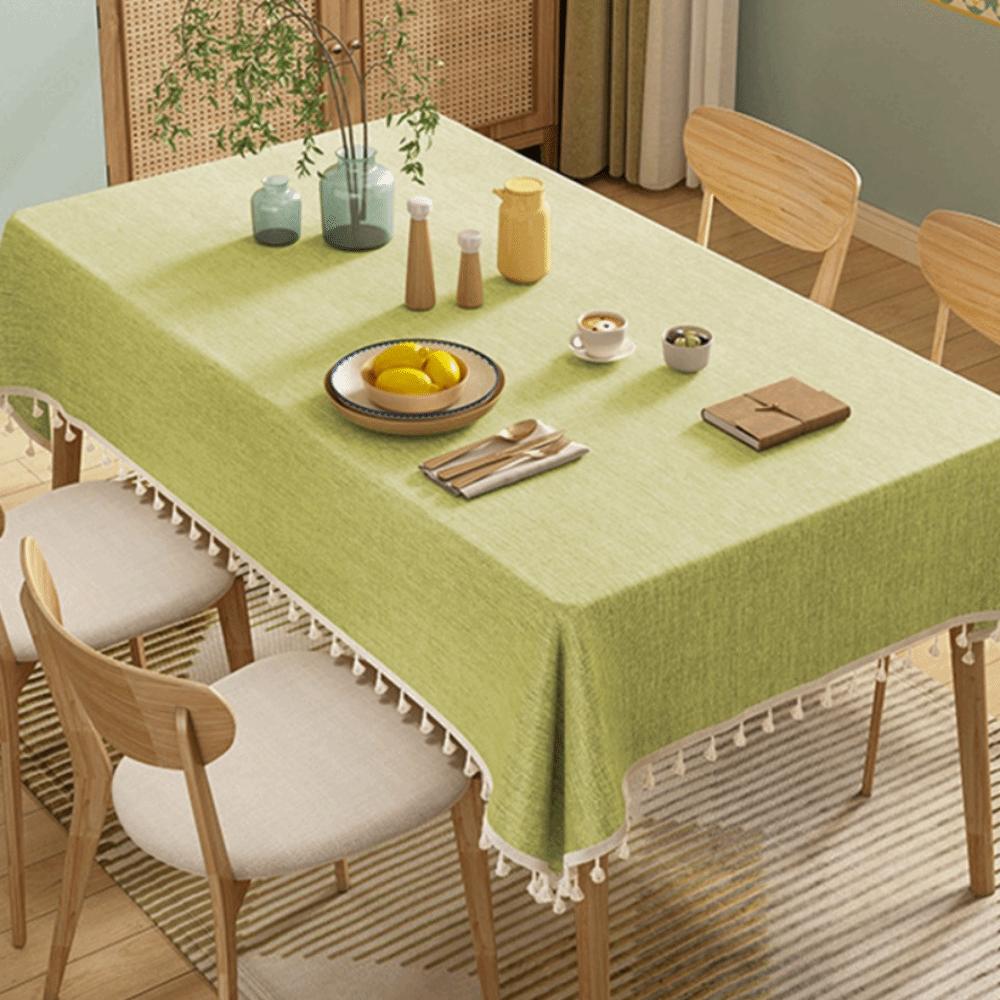 Rectangular Rural Style Textured Tablecloth Oil-proof Table Decoration Table Cover  Dining Table