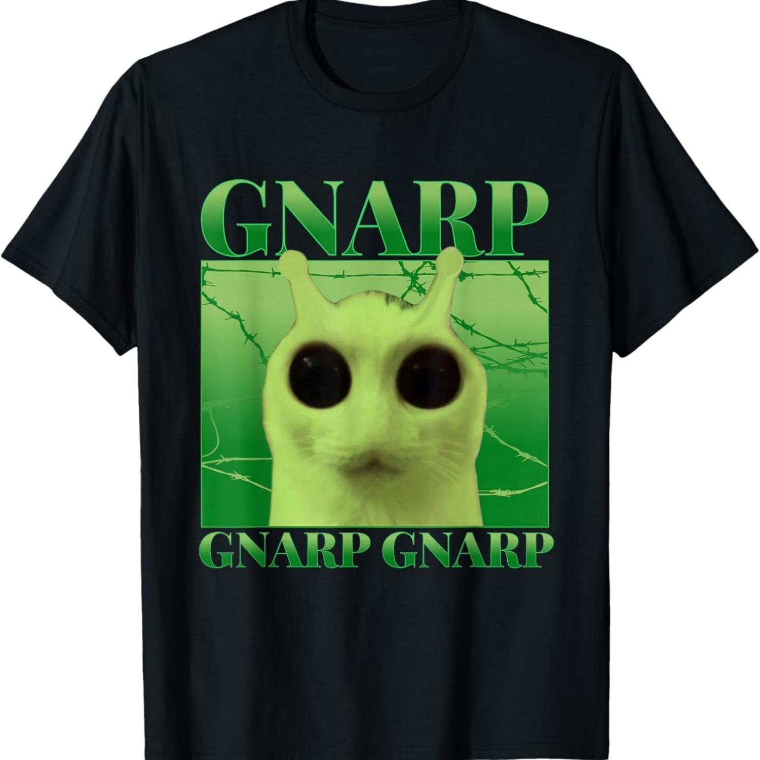 gnarp cat Meme Funny Alien cat Meme brainrot gnarp cat Meme T-Shirt S
