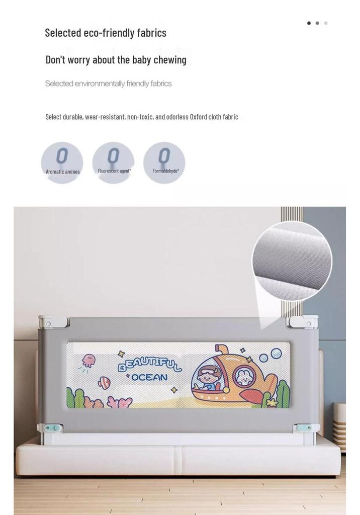 Children's Heightened Bed Rail Guard – Infant Safety Anti-Fall Barrier