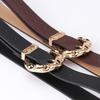 Women's Fashion Personalized Belt European and American Trend Simple Jeans Belt Big Head Metal Buckle Decorative Belt