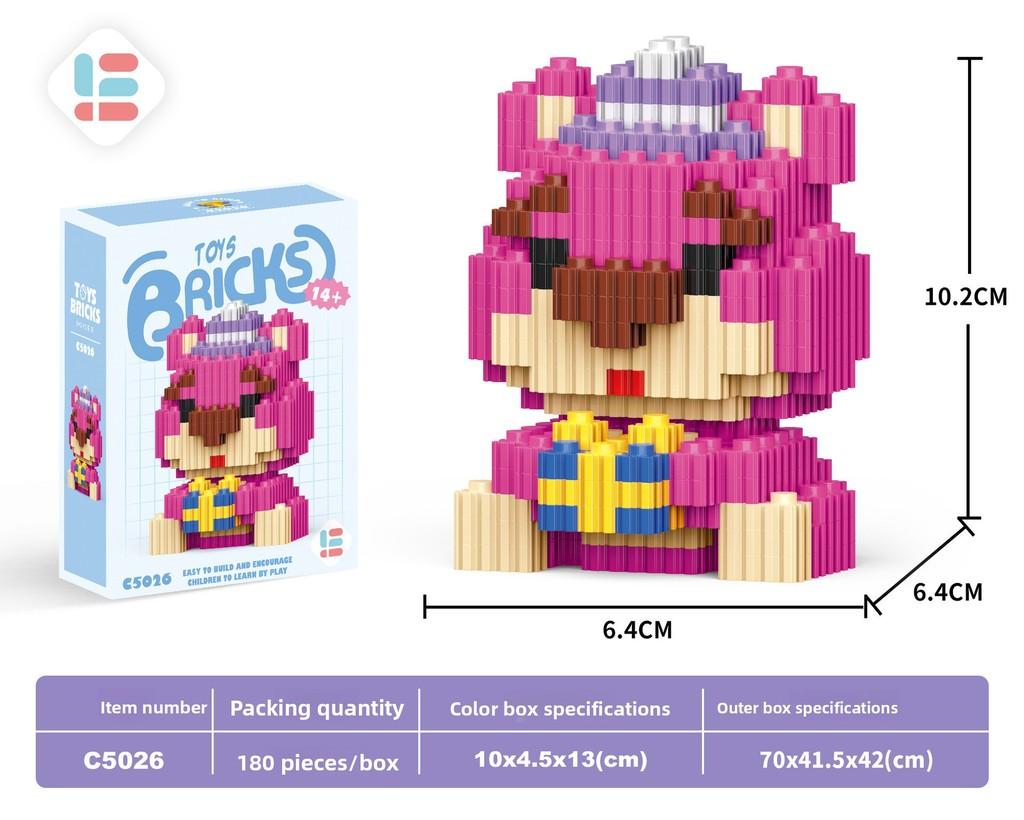 Bag Lotso Crossbody Cartoon Building Blocks Set Toy For Kids Play Educational