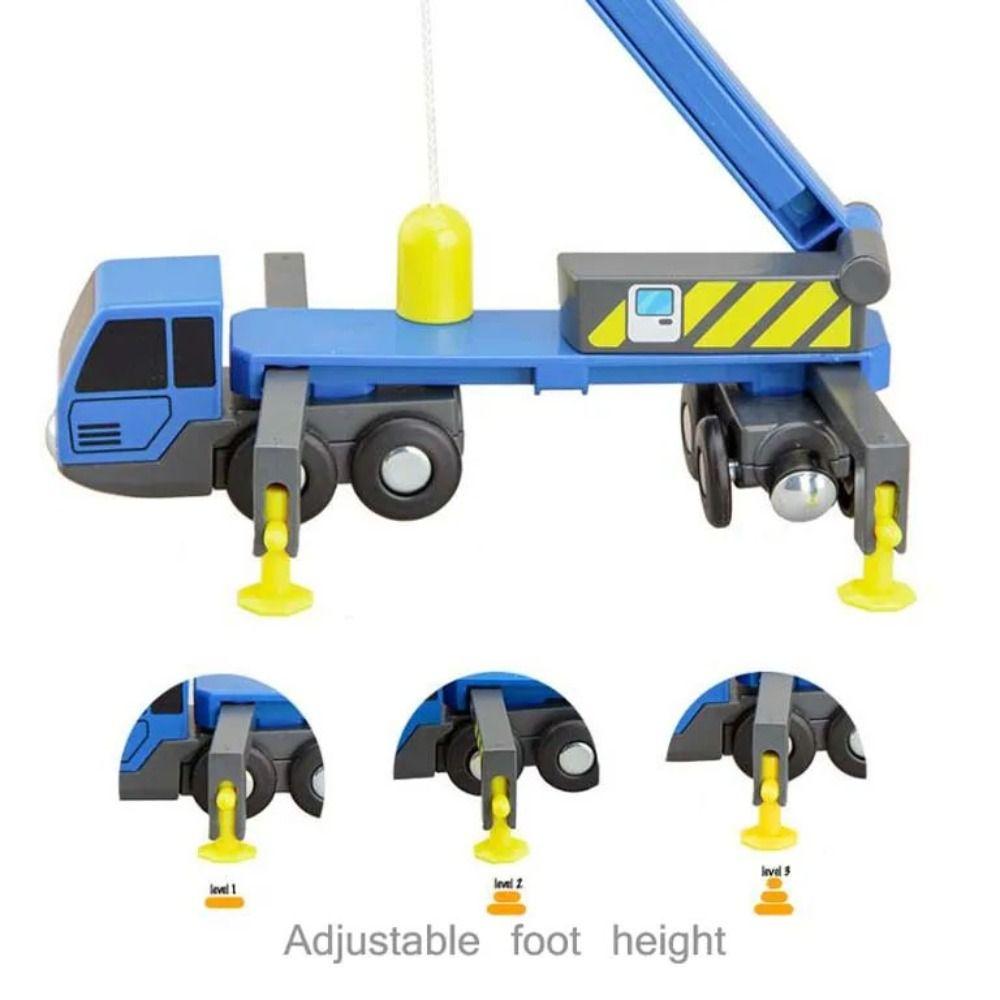 Inertial Sliding Lifting Truck Toy Vehicle Toys Wood Train Track Toy Crane Car Model  Boys Girls