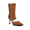 Black Brown Women Sandals High Calf Heel Big Size 46
