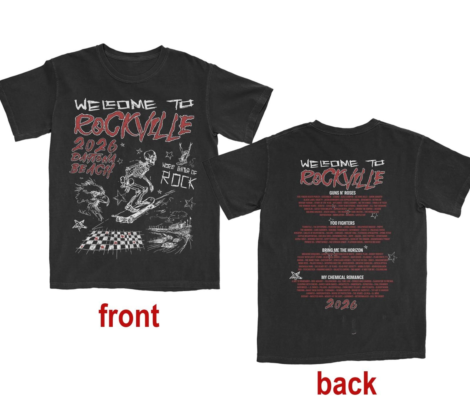 Welcome To Rockville 2026 Rockville Doodle Graphic T Shirt XL
