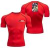 Graphic Compression Shirts Men Gym Workout Running Tshirt Summer Athletic Quick Dry Tees Tops Short Sleeve Rash Guard Tee for