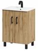 Viki 60 Bathroom Cabinet with Sink Golden Craft Oak