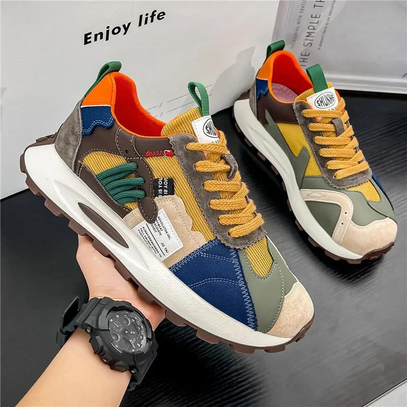 Marca Diseñador Zapatos Casuales de Hombre Moda Zapatillas de Plataforma Exterior Transpirables Zapatillas de Tenis para Hombre Zapatos Deportivos para Correr zapatos