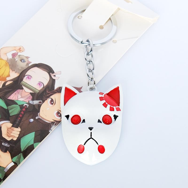 Demon Slayer Tanjiro, Sabito & Makomo Masks Keychain, Rabbit Necklace, Muzan